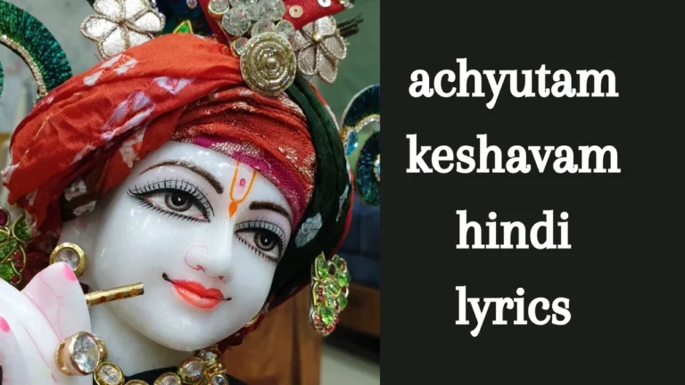 achyutam keshavam bhajan hindi lyrics|अच्चुतम केशवं कृष्ण दामोदरं